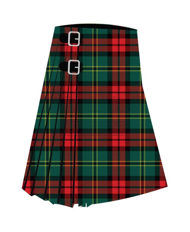 Blackstock Hunting Premium Tartan Kilt, Green color for Male