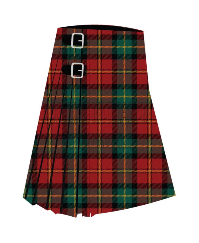 Blackstock Red Dress Premium Tartan Kilt, Red color for Male