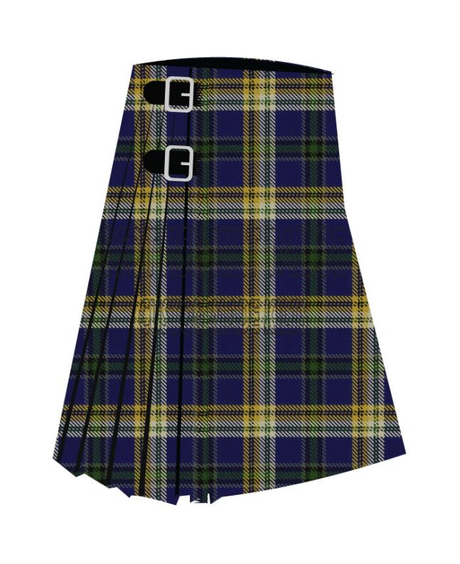 Bog Myrtle Corner Premium Tartan Kilt, Blue color for Male