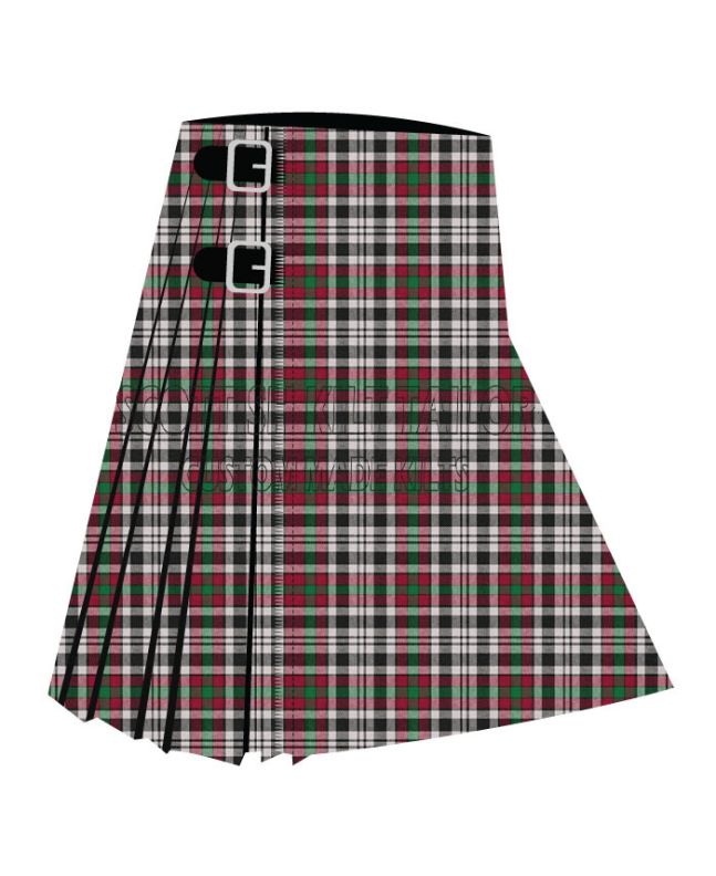 Borthwick Dress Premium Tartan Kilt, Red color for Male