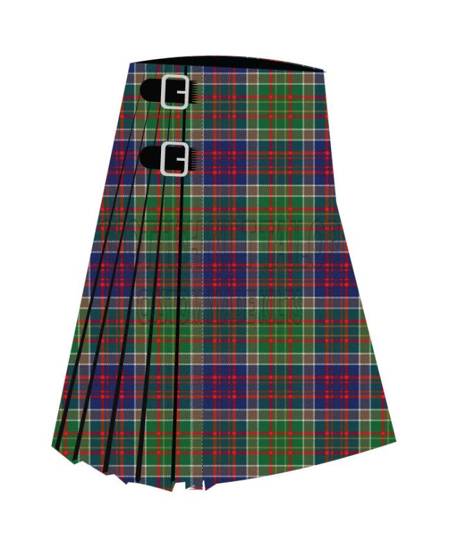Bowie Premium Tartan Kilt, Green color for Male