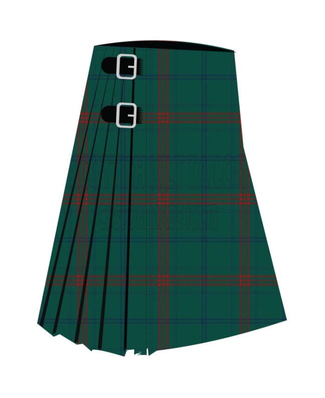 Braveheart Hunting Premium Tartan Kilt, Green color for Male