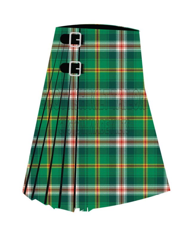 Breacan Premium Tartan Kilt, Green color for Male