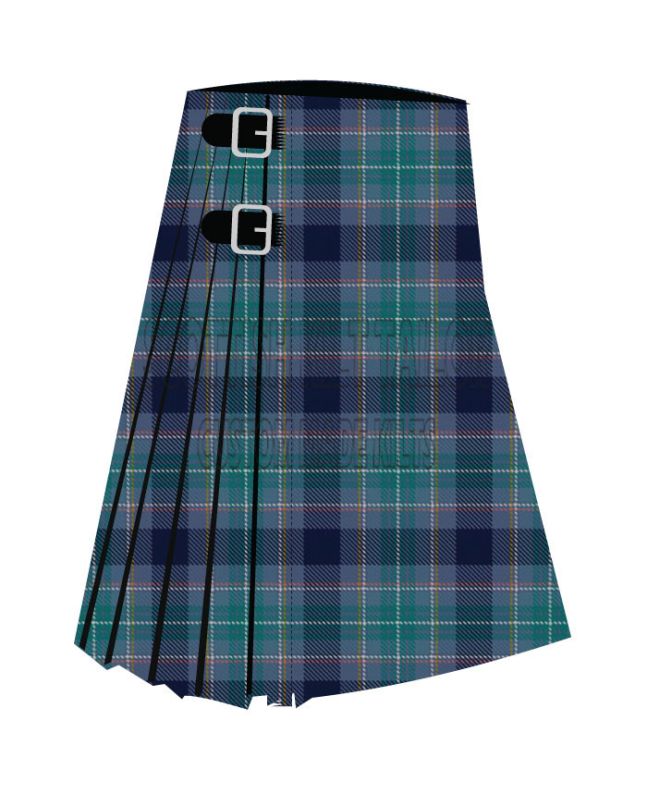 Brighton Hove Premium Tartan Kilt, Blue color for Male