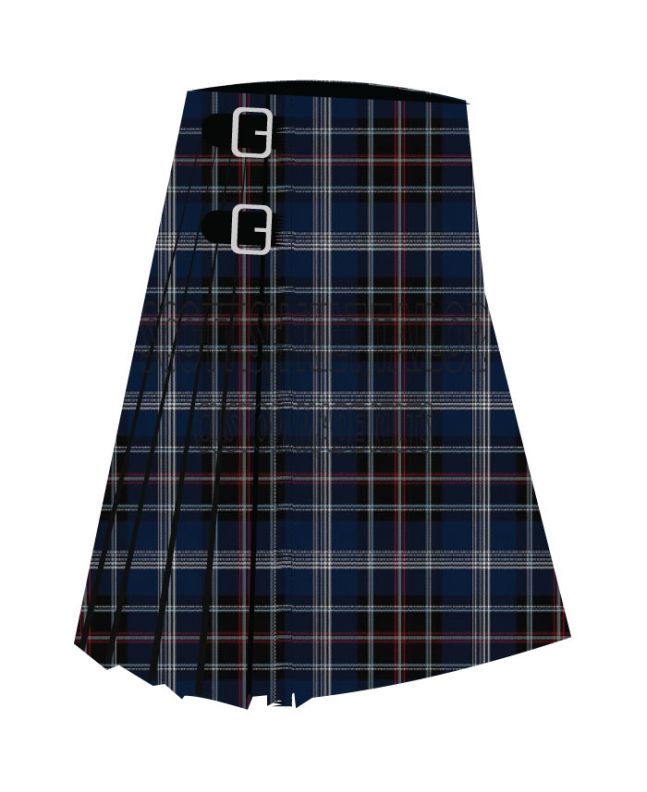 Britten Norman Premium Tartan Kilt, Black color for Male