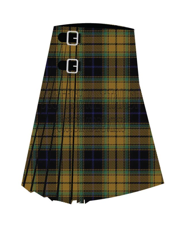 Bro Leon Premium Tartan Kilt, Brown color for Male