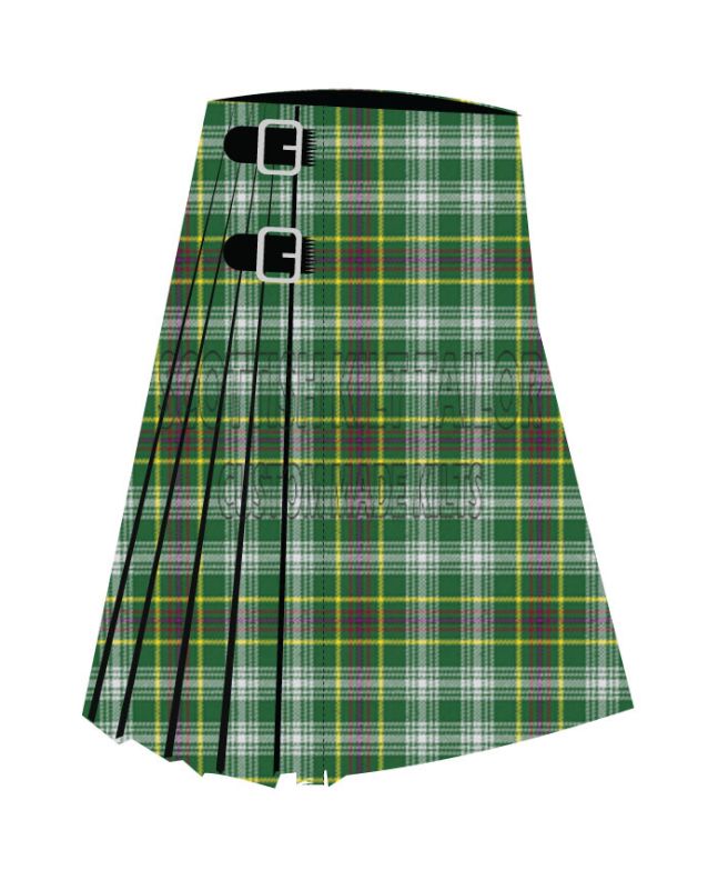 Bryant Premium Tartan Kilt, Green color for Male