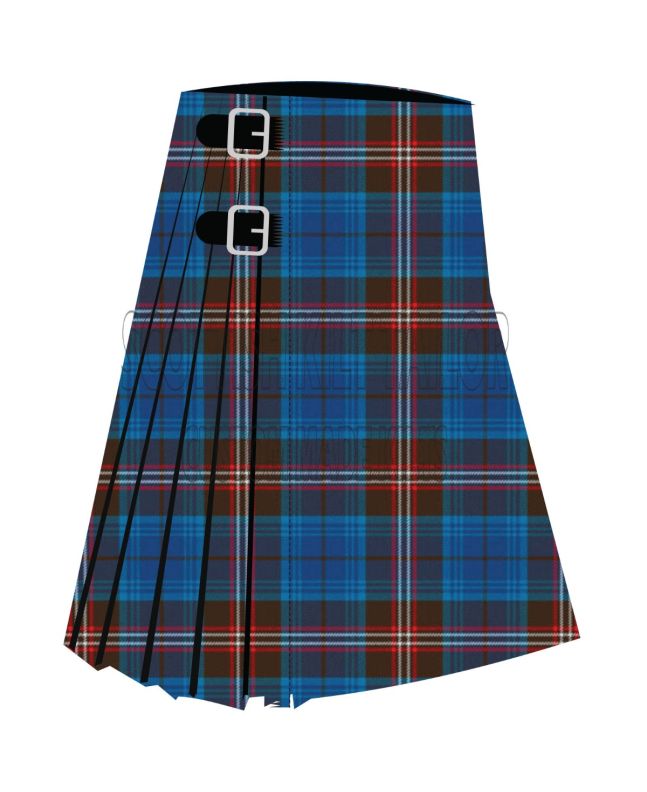 Cailean Scotch House Premium Tartan Kilt, Blue color for Male