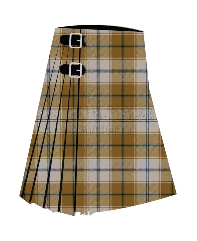California Highway Two Premium Tartan Kilt, Brown color for Male