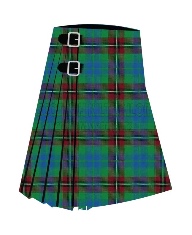 Cameron Boyle Premium Tartan Kilt, Green color for Male