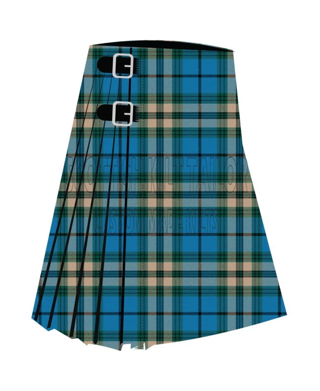 Chakraa Premium Tartan Kilt, Blue color for Male