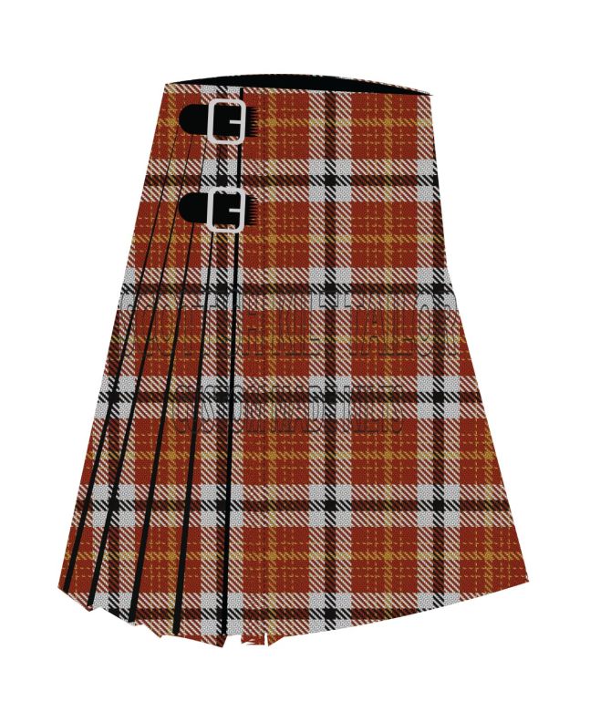 Chancerelle Premium Tartan Kilt, Red color for Male