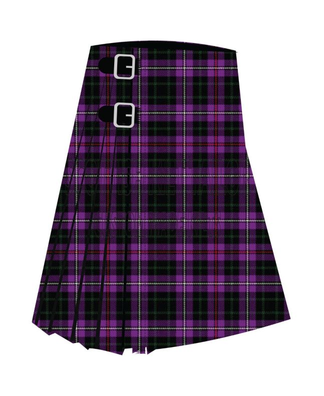 Chapman Premium Tartan Kilt, Purple color for Male