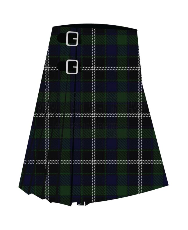 Chess Premium Tartan Kilt, Black color for Male