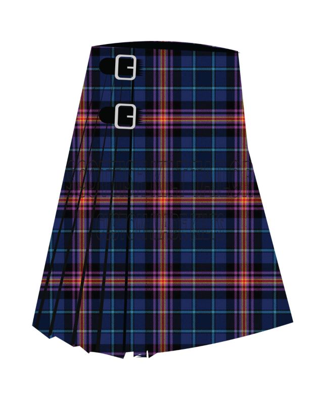 Churchill Premium Tartan Kilt, Blue color for Male