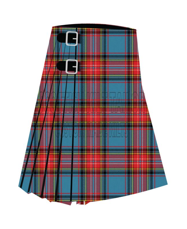City of Barrie Premium Tartan Kilt, Blue color for Male