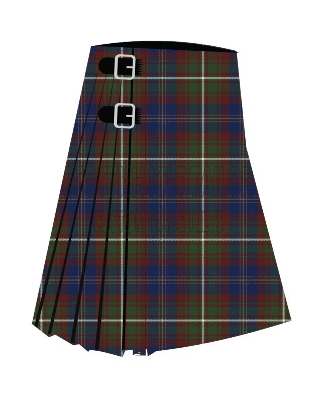 Clergy of Ulva New Premium Tartan Kilt, Brown color for Male