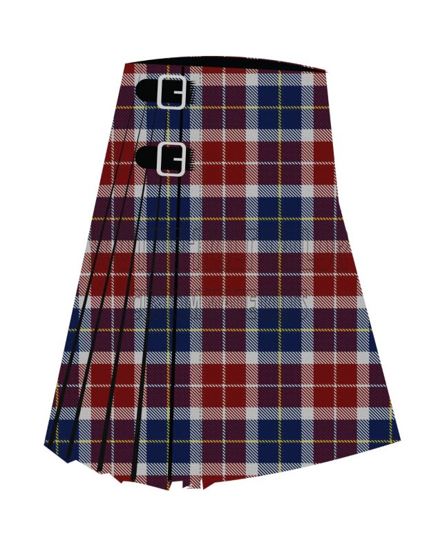 Clan Common Ground Dress Premium Tartan Kilt, Red color for Male