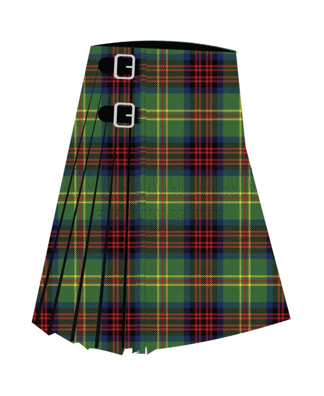 Clan Connolly Hunting Modern Premium Tartan Kilt, Green color for Male