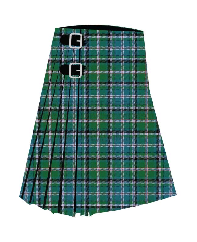 Clan Couper Ancient Premium Tartan Kilt, Green color for Male
