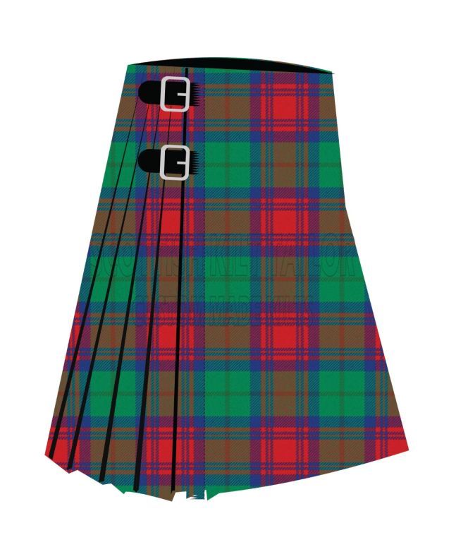 Clan Cranston Dress Premium Tartan Kilt, Green color for Male