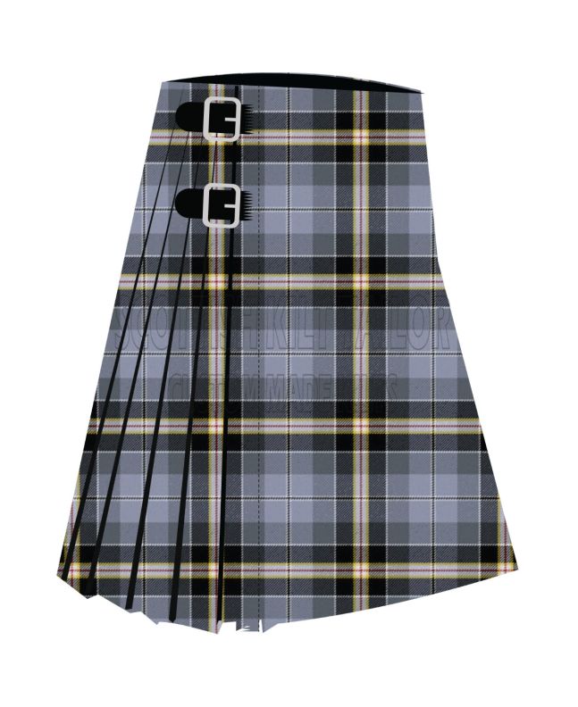 Clan Craparo Premium Tartan Kilt, Gray color for Male