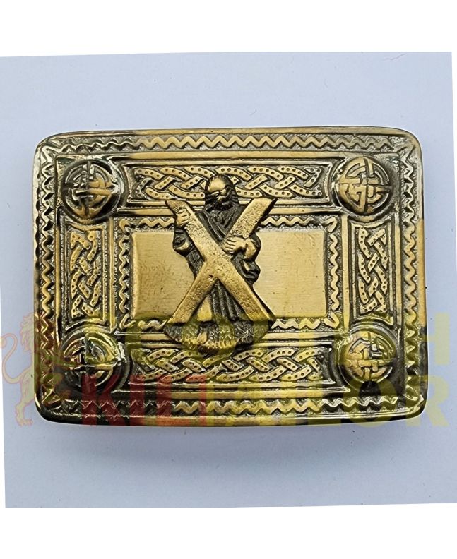Cross Badge Antique Kilt Belt Buckle, Antique color for Male