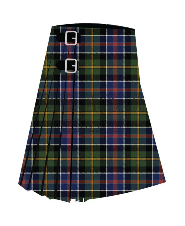 Clan Culloden Original Premium Tartan Kilt, Green color for Male
