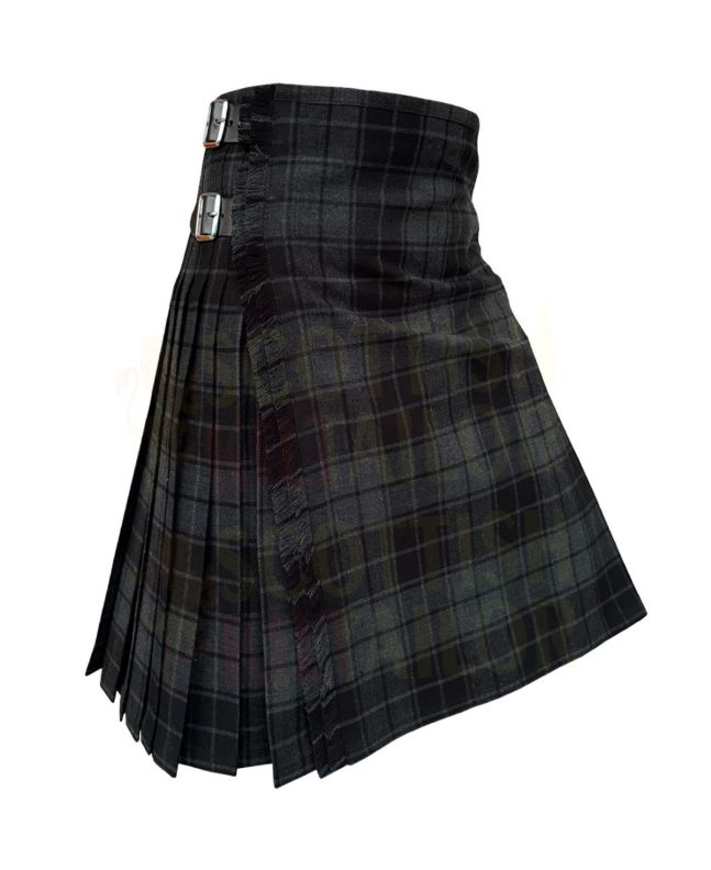 Dark Grey Highlander Tartan Kilt For Sale