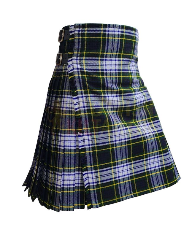 Modern Dress Gordon Tartan Kilt For Men, White color for Male