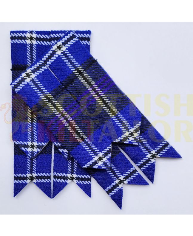 Heritage of Scotland Tartan Kilt Flashes, Blue color for Male
