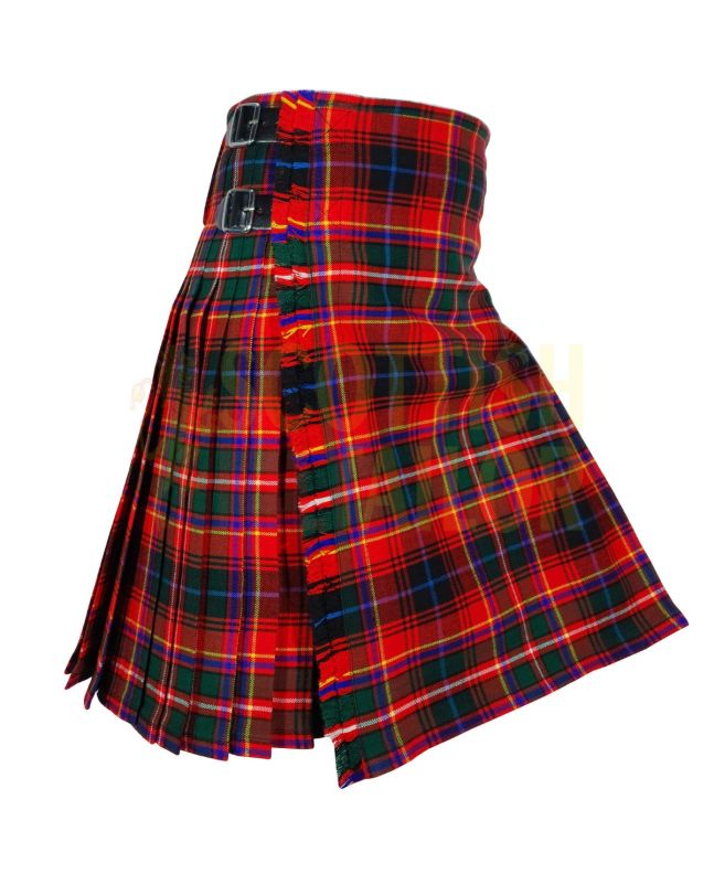 Innes Red Modern Tartan Kilt, Red color for Male