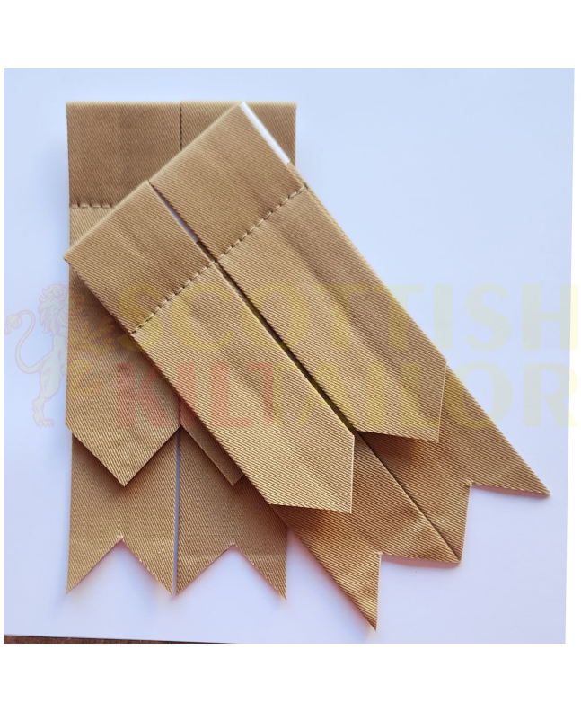 Khaki Cotton Kilt Flashes, Khaki color for Male