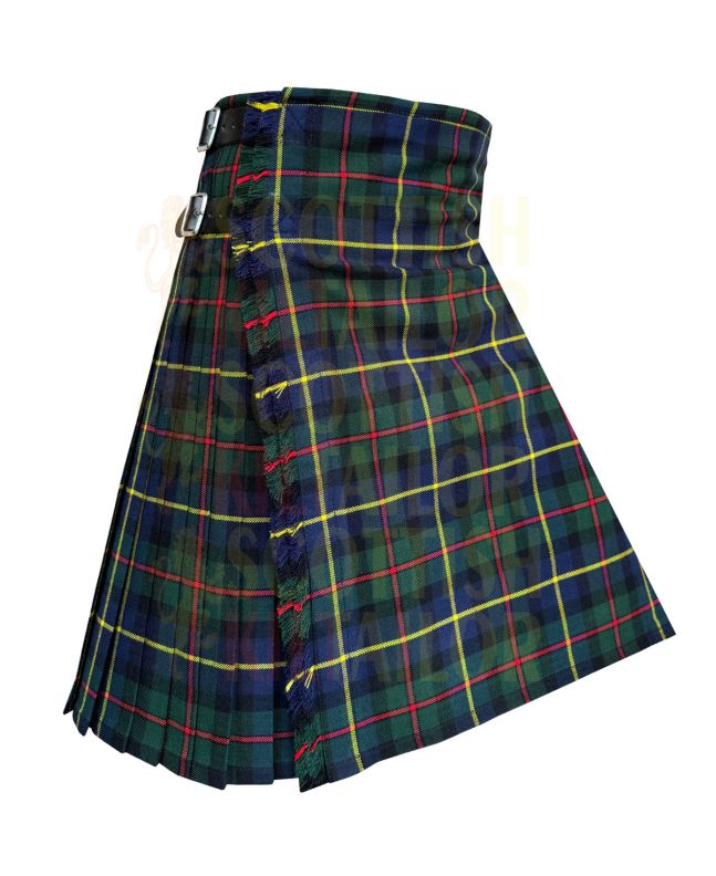 MacLeod of Harris Tartan Kilt, Green color for Male