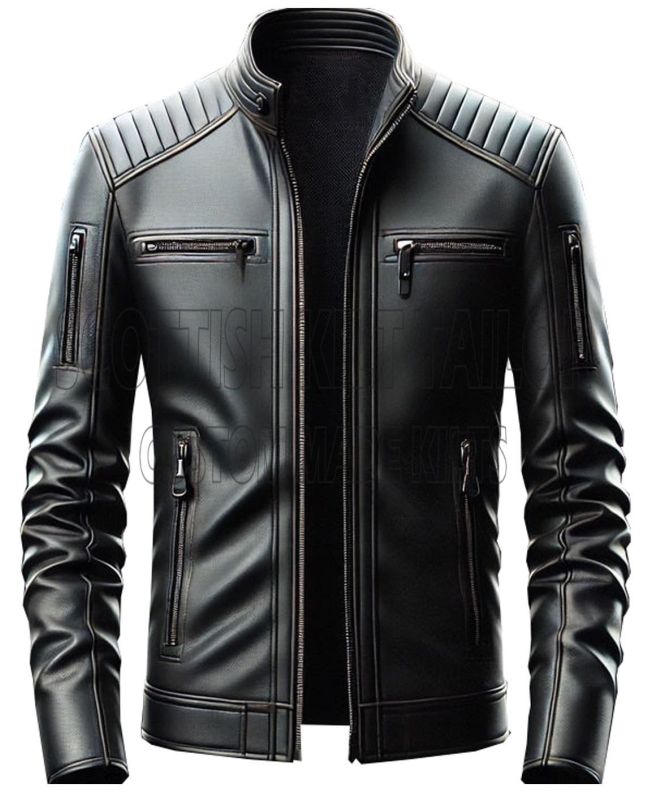 Men Black Leather jacket