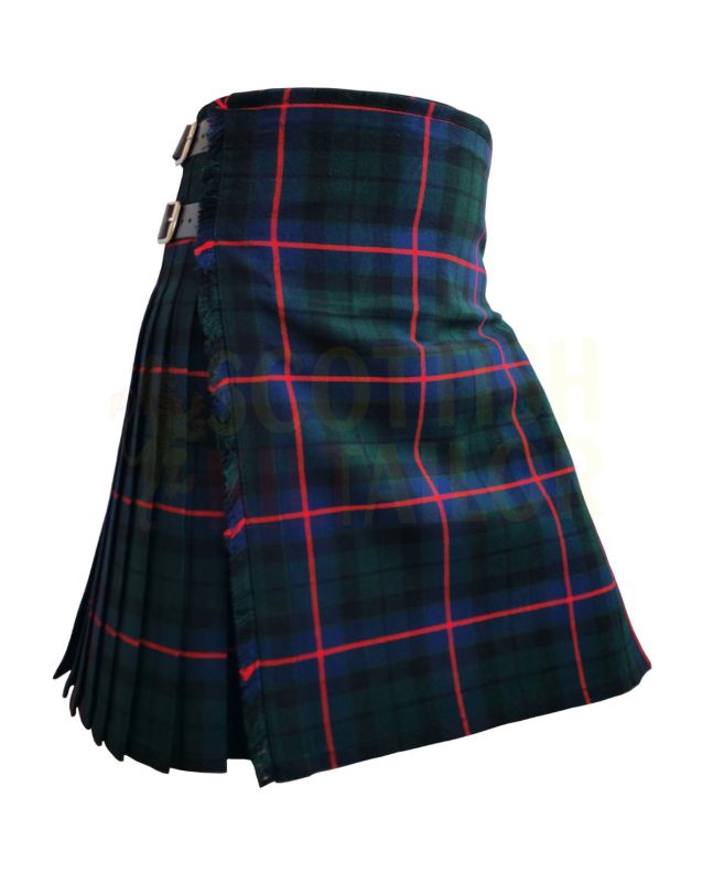 Morrison Green Modern Tartan Kilt, Green color for Male