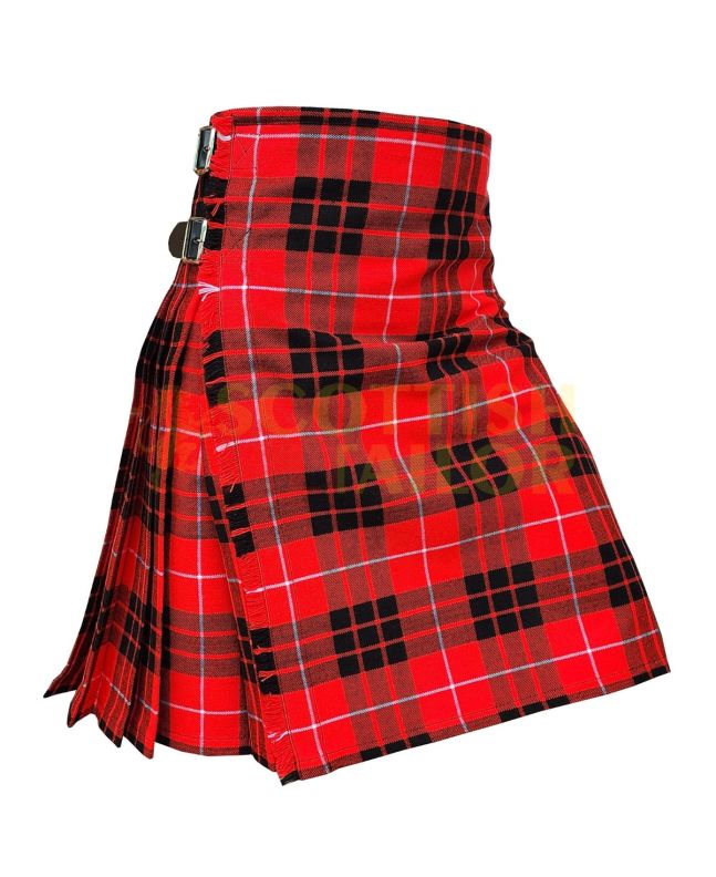 Munro Black & Red Tartan Kilt, Red color for Male