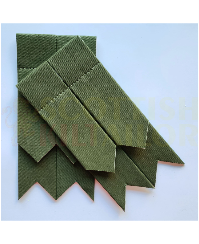 Olive Green Cotton Kilt Flashes, Olive Green color for Male