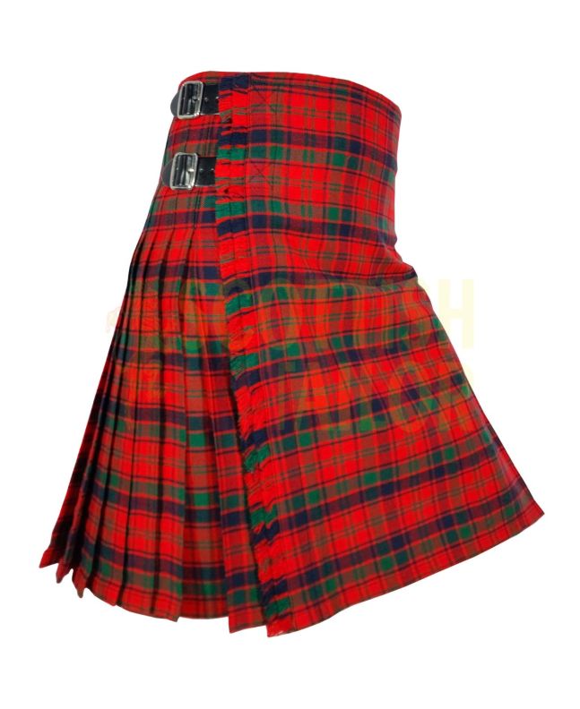 Robertson Red Tartan Kilt, Red color for Male