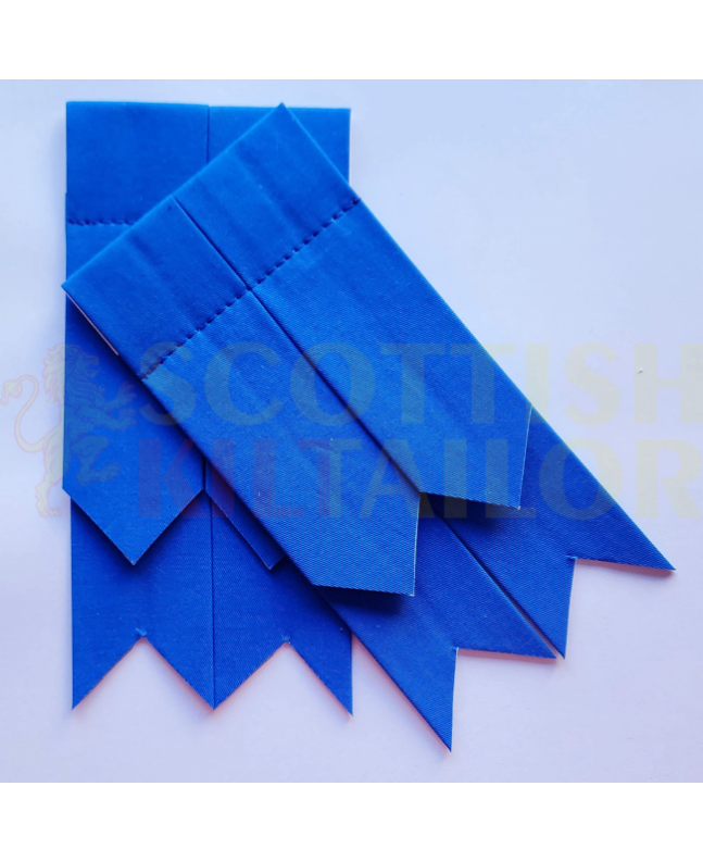 Royal Blue Cotton Kilt Flashes, Navy Blue color for Male