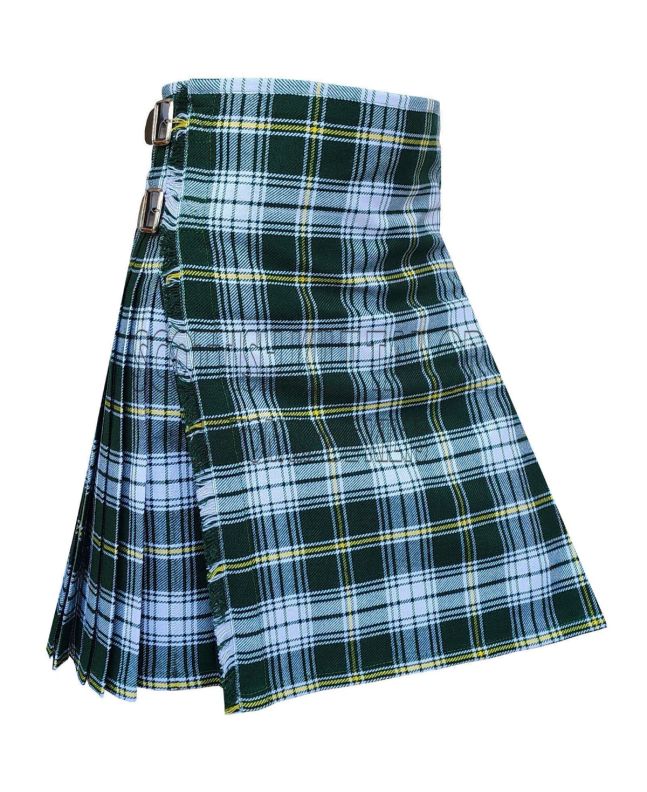 St Patrick Irish Tartan Kilt, Green color for Male