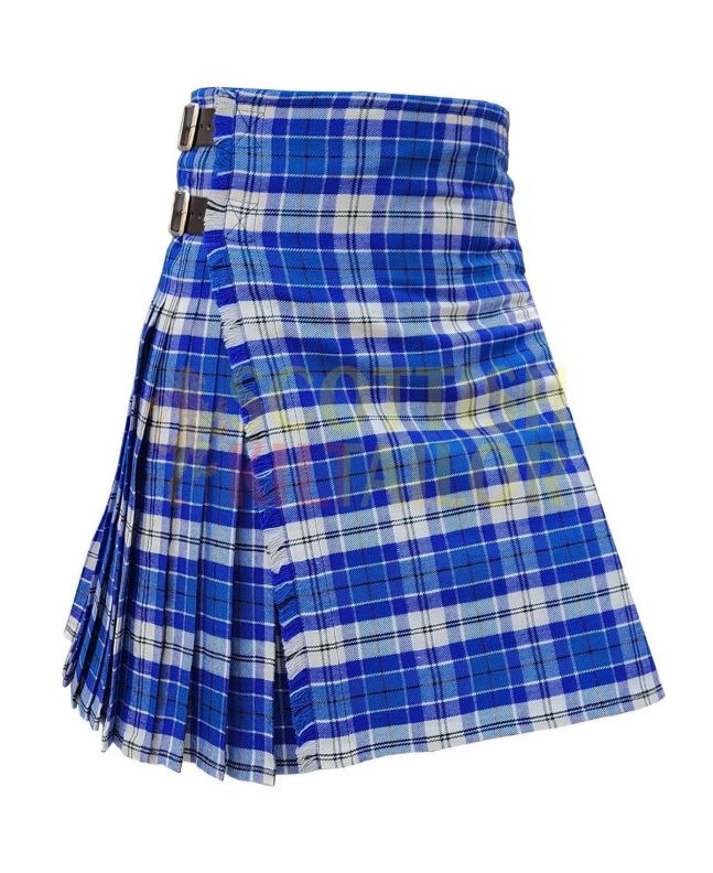 Strathclyde District Tartan Kilt, Blue color for Male