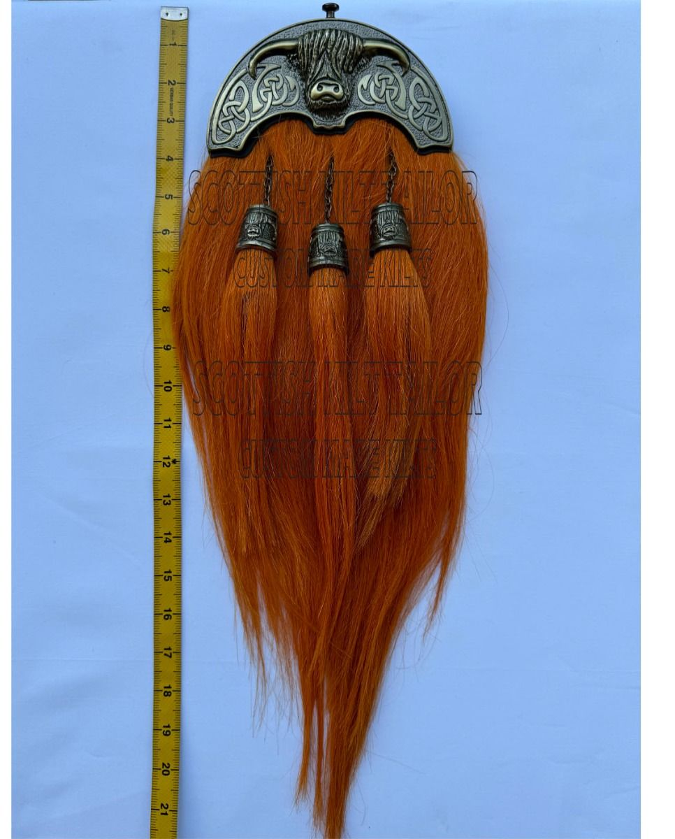 Brown Goat Hair With Premium Leather Kilt Sporran: For Sale