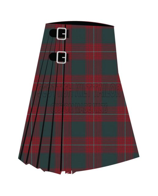 Abaco Loyalist Premium Tartan Kilt, Red color for Male