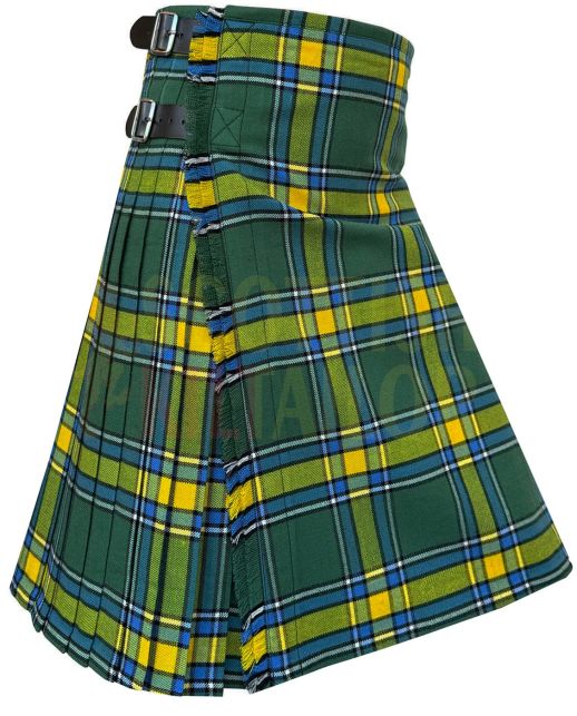 Alberta Province Tartan Kilt, Green color for Male