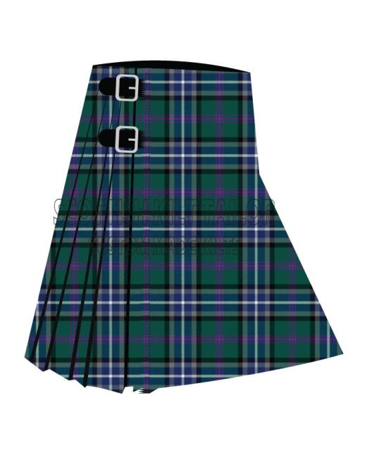 Alexander of Menstry Hunting Premium Tartan Kilt, Green color for Male