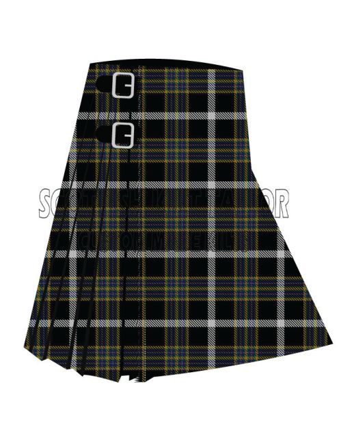 Andrever J C Premium Tartan Kilt, Black color for Male