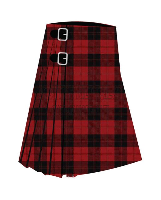 Aragon Erskine Premium Tartan Kilt, Red color for Male