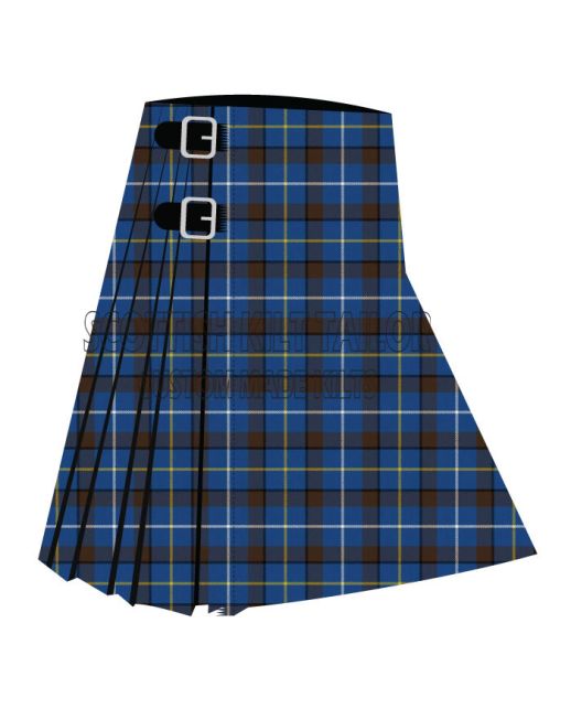 Atlantic Ancient Premium Tartan Kilt, Blue color for Male