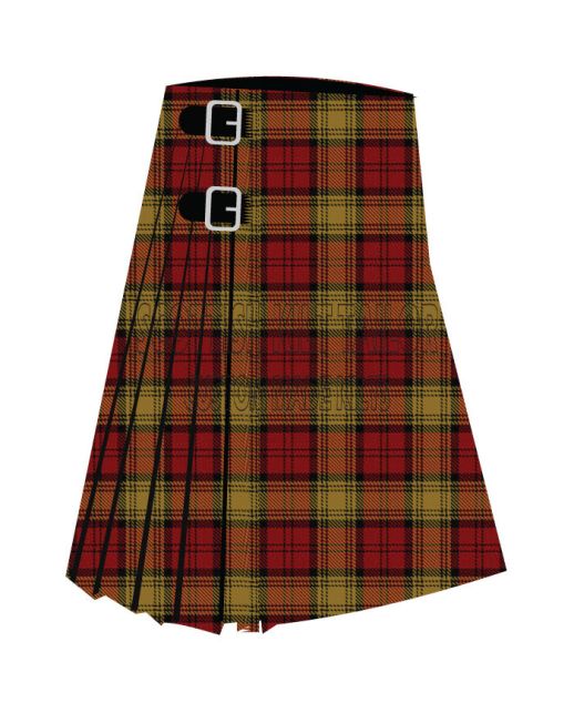 Aubign Premium Tartan Kilt, Brown color for Male